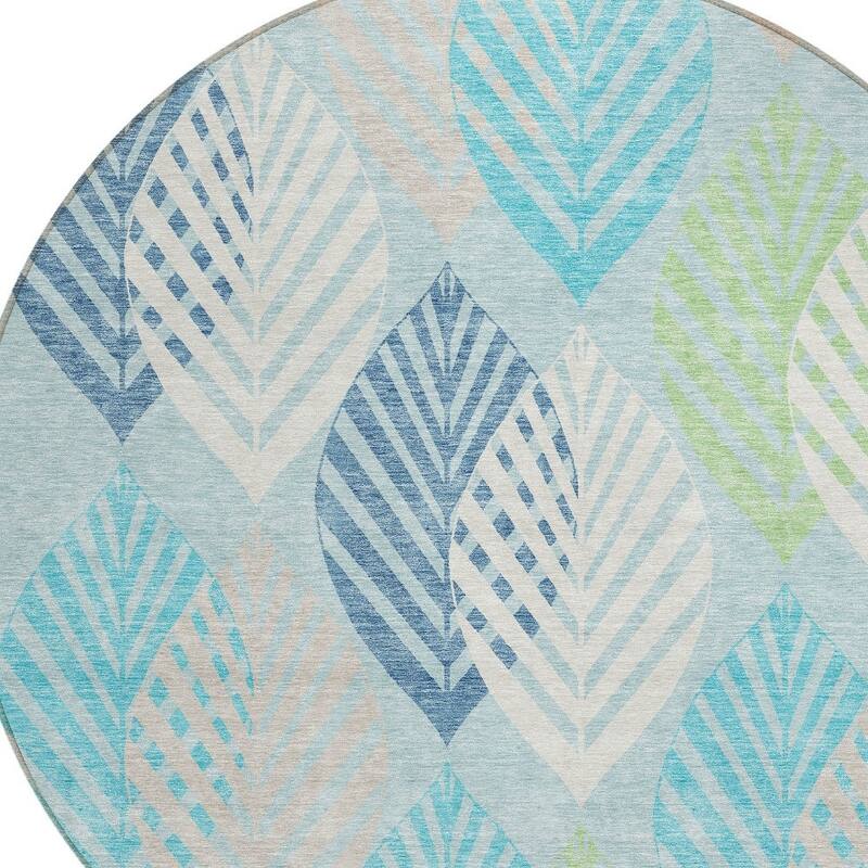 HomeRoots Floral Transitional Rectangle Outdoor Rug
