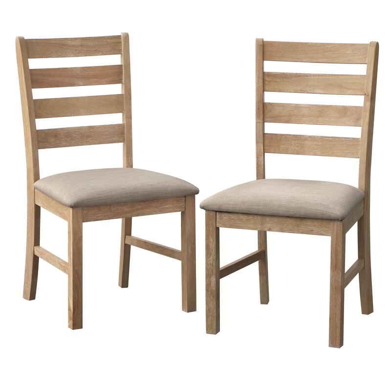 Lifestorey Peggy Solid Wood Ladderback Dining Chairs (Set of 2)