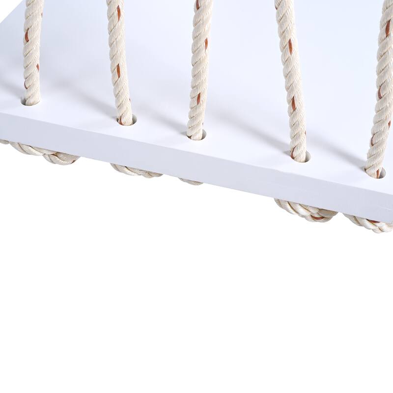 TOPMAX Patio Wooden Swing Chair, Hanging Porch Swing Bench