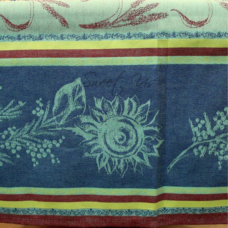 Wipeable French Spill Resistant Bayonne Jacquard Tablecloth