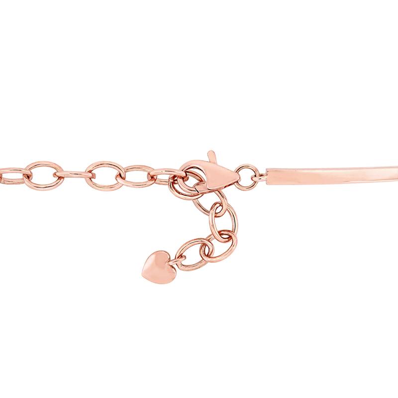 Miadora 14k Two-Tone Rose and White Gold 3/4ct TDW Diamond Bar Tennis Bangle Bracelet
