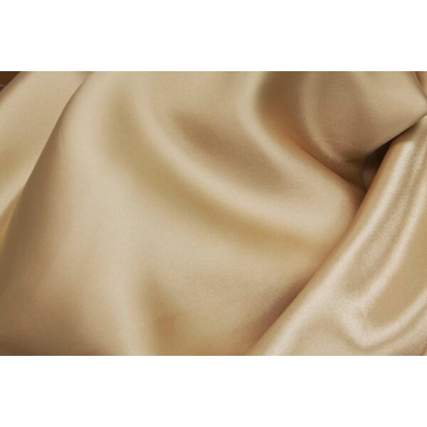 54 inch by 40 yards Material: 100% Polyester Satin Fabric Roll - Champagne