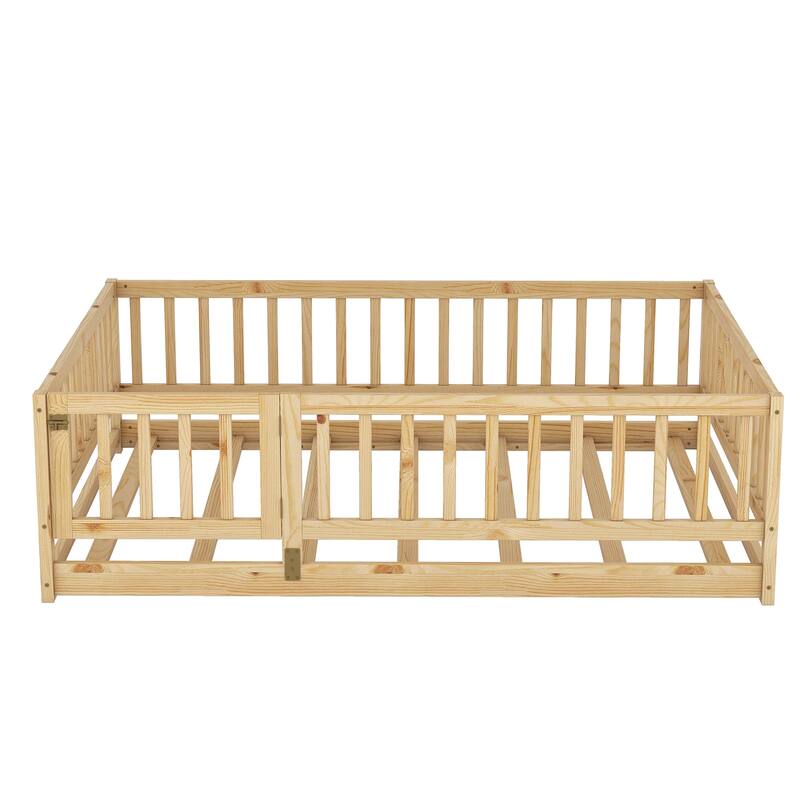 Full Size Floor Bed with Slats