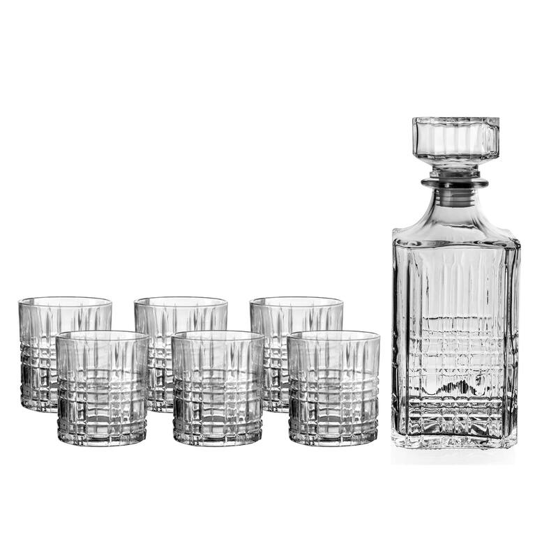 Fifth Avenue Dalmore Whiskey Decanter with Stopper and 6 Tumbler