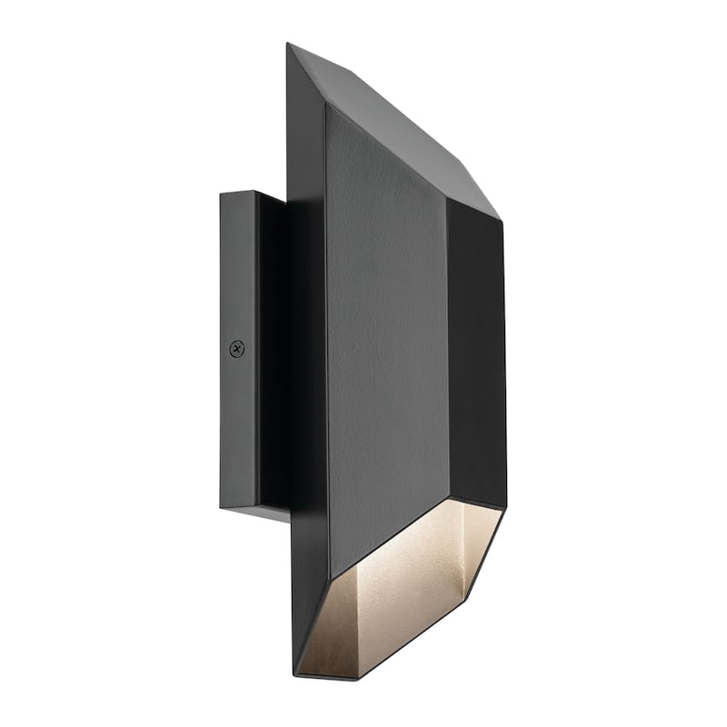 Kichler Lighting Estella 1-Light Integrated LED Black Outdoor Wall Sconce - 12