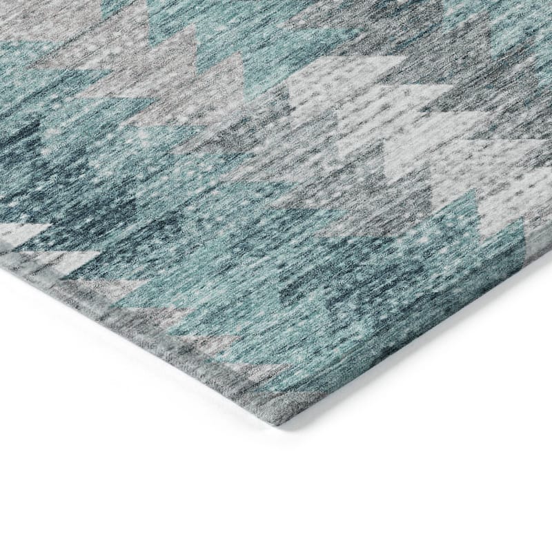 HomeRoots Geometric Transitional Rectangle Outdoor Rug