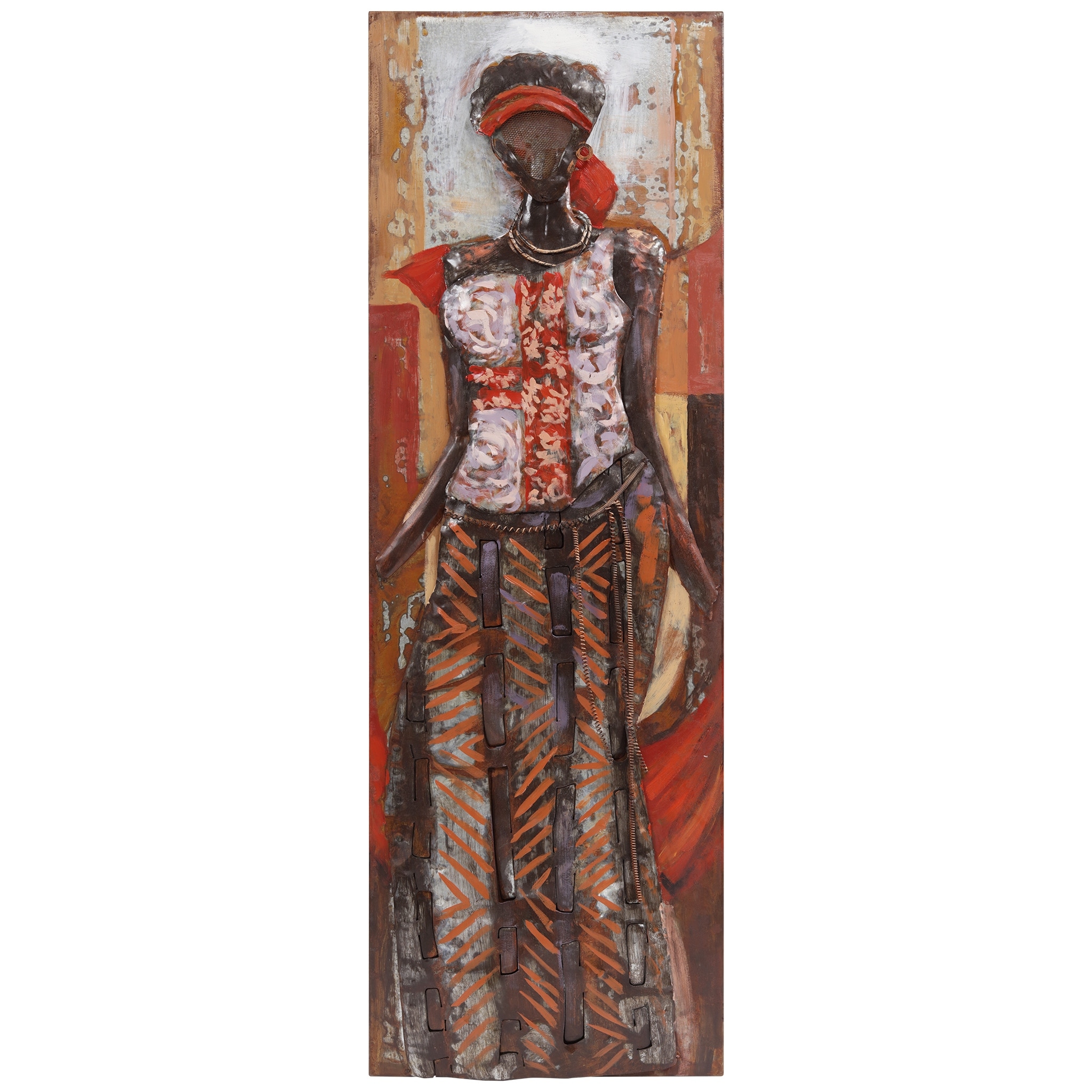 "Elegance" Mixed Media Iron Hand Painted Dimensional Wall Decor