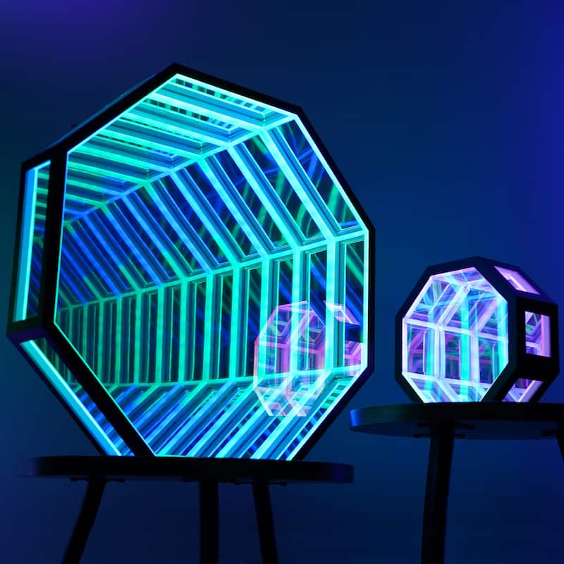 3D Mirror Infinity Tunnel Table Lamp