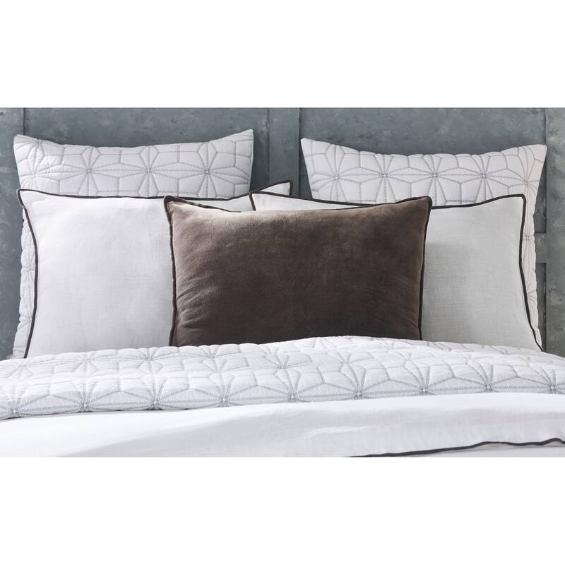 Tyne Duvet Cover, White-Charcoal