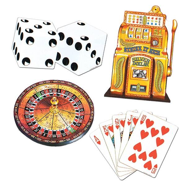 Shop Club Pack Of 48 Multi Colored Las Vegas Casino Night Cutout