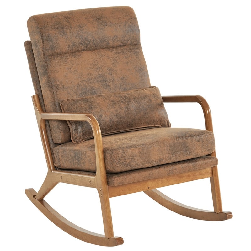 39.37'' W High-Back Dual-Use Upholstered Rocking Chair/Accent Chair