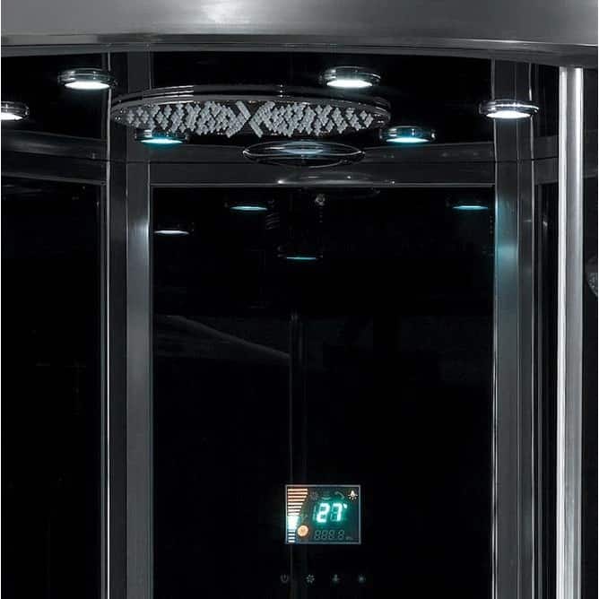 Platinum DA333F8 Black Steam Shower