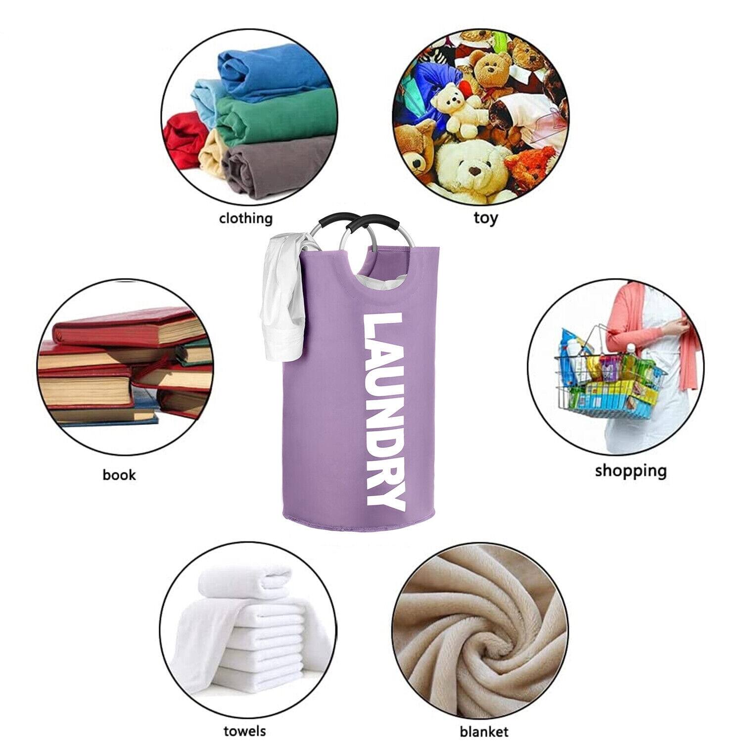 Collapsible 90L Large Laundry Hamper Basket On Sale Bed Bath