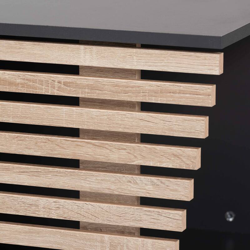 Eckhart Modern and Contemporary Two-Tone Wood Cat Litter Box & House