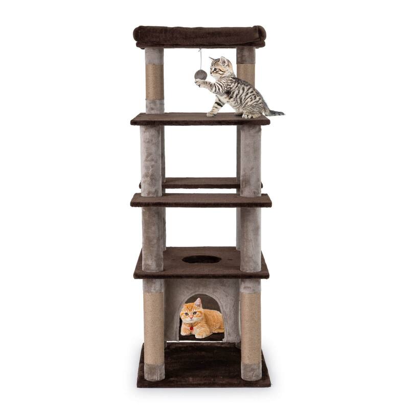 Costway Large Multi-level Cat Tree 58" Tall Cat Tower with Swaying - See Details