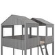 preview thumbnail 14 of 37, Full Over Full Bunk Bed with Roof & Windows, Wooden House Bunk Bed Frame with Safety Guardrails & Ladder for Kids, Teens, Adults