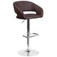 preview thumbnail 45 of 178, Vinyl Adjustable Height Barstool with Rounded Mid-Back