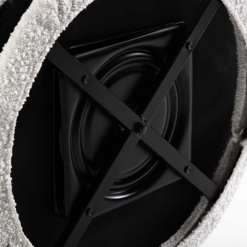 Furniture of America Dorimane Modern Boucle Chenille Round Dining Swivel Chair