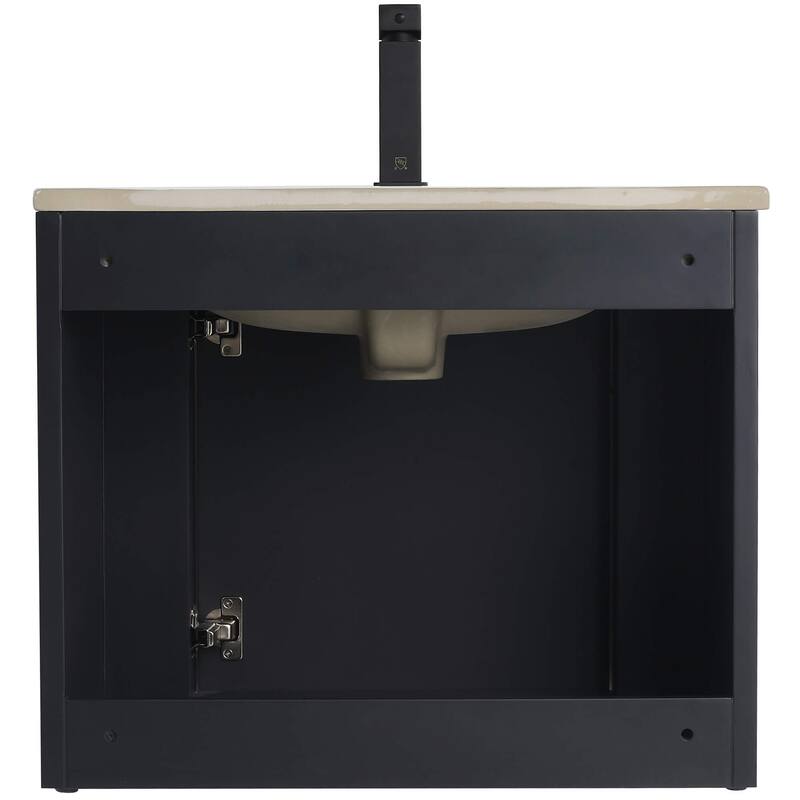 Caskvalley Modern Bathroom Vanity with Straight Fluted Design - Sink Included
