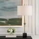 preview thumbnail 2 of 5, Uttermost Suranne Antique Brass Table Lamp - 32.5" H X 16" W X 16" D