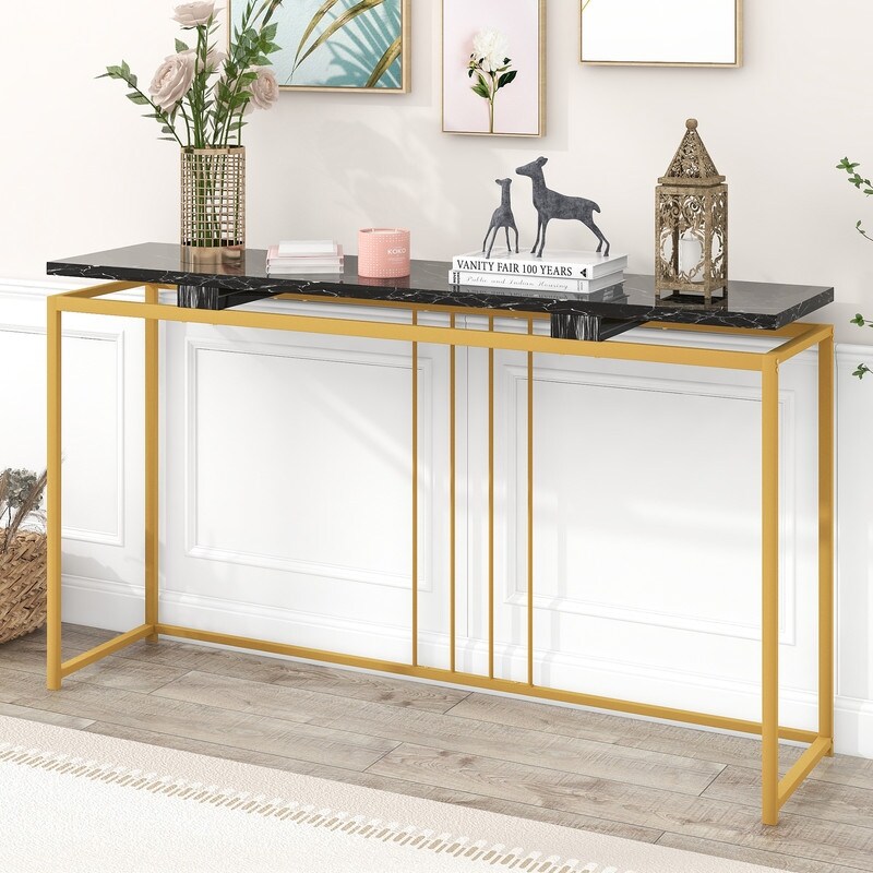 Extra long on sale modern console table