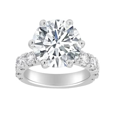 Auriya 14k Gold 7ctw Round Lab Grown 6-Prong Diamond Engagement Ring (E-F VS)