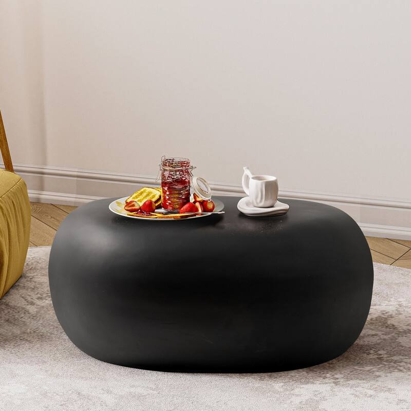 Concrete Stone Coffee Table - Black