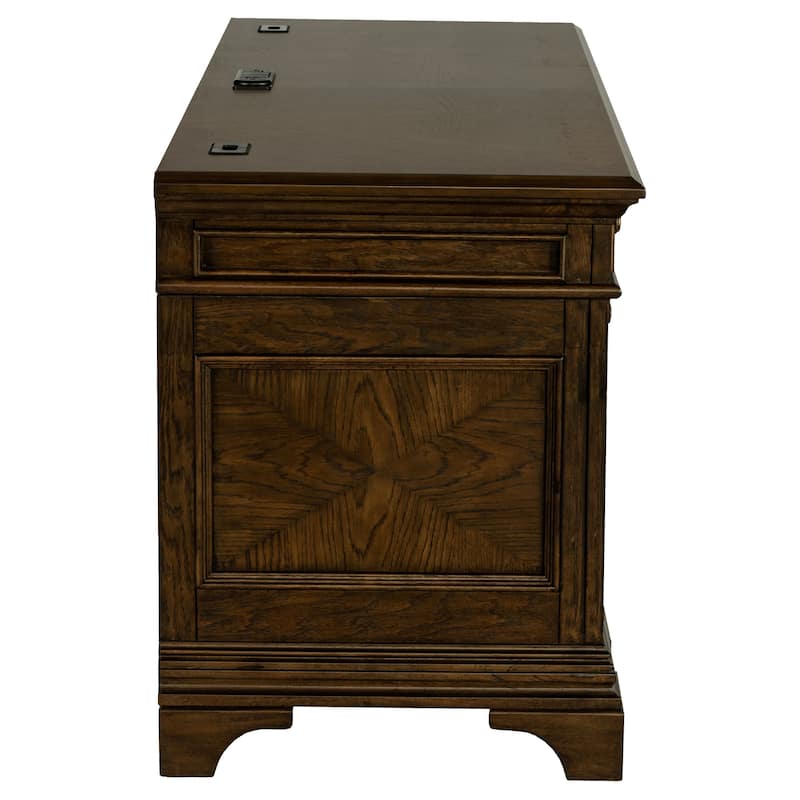 GDFStudio - Stigham Credenza Office Desk with 5 Drawers, Spacious Work Surface, Classic Rectangular Design