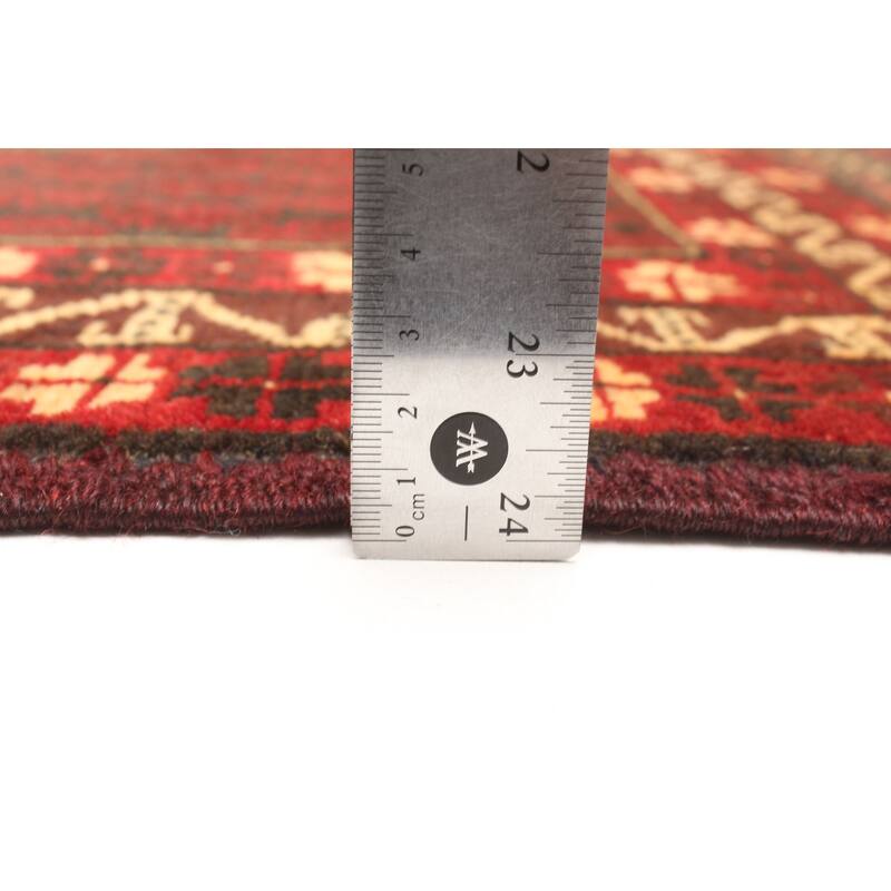 ECARPETGALLERY Hand-knotted Teimani Burgundy Wool Rug - 2'11 x 4'0