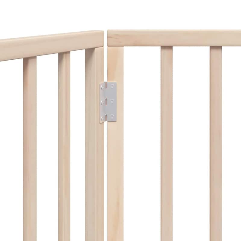 vidaXL Dog Gate Foldable Poplar Wood