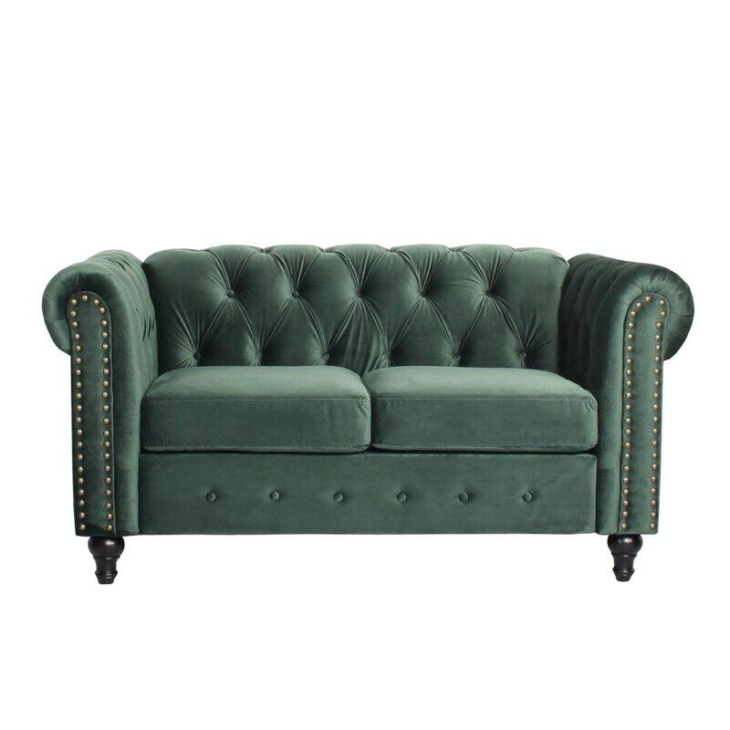 35"D x 61"W x 31"H Chesterfield Button-tufted Loveseat
