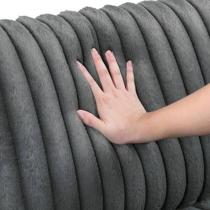 Genor 38.5" Corduroy Fabric Swivel Chair - 360-Degree Swivel