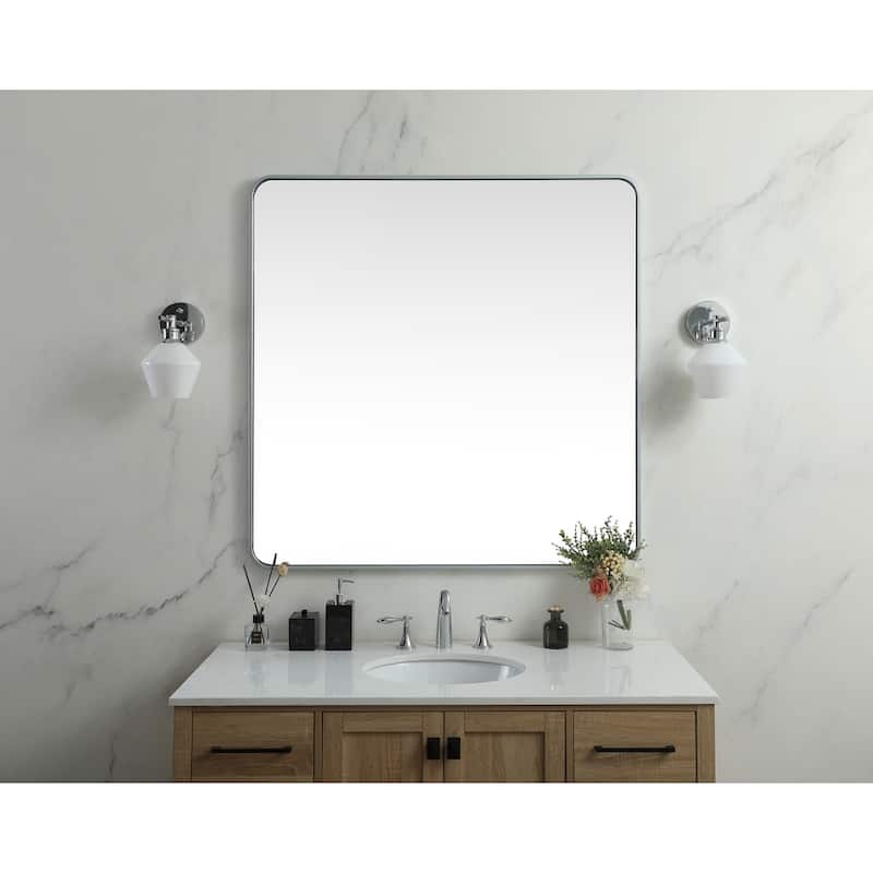 Indigo Home Soft corner metal square mirror 42x42 inch