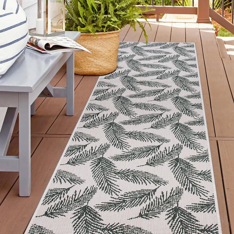 World Rug Gallery Nature Inspired Floral Indoor/Outdoor Area Rug