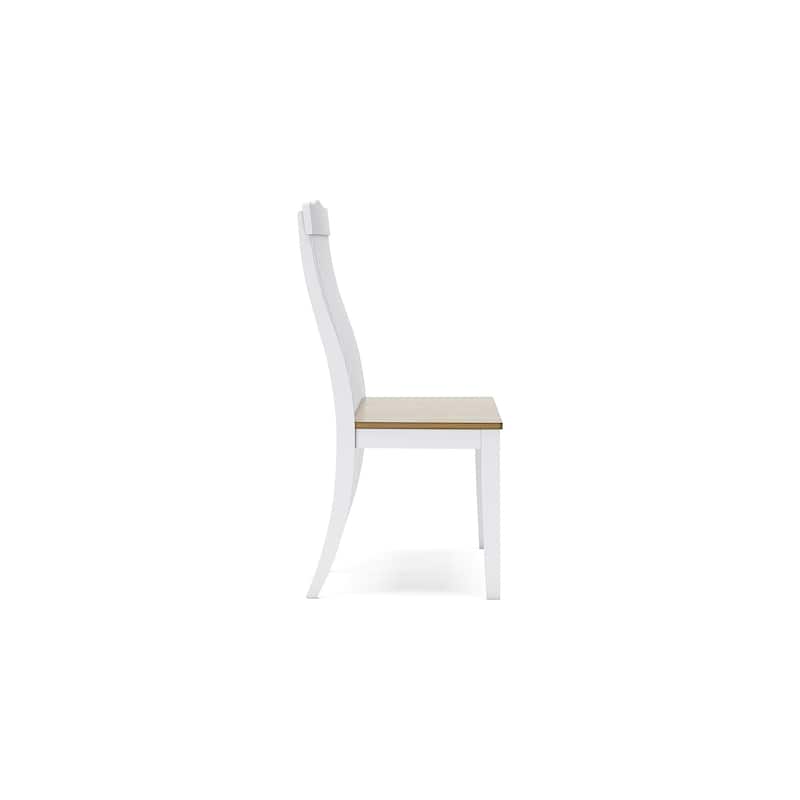 Signature Design by Ashley Ashbryn White/Natural Dining Double Chair - 52.88" W x 20.38" D x 40.5" H