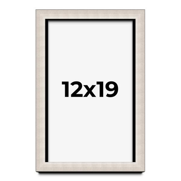 12x19 Frame 12x19 Shadow Box Frame Silver Real Wood Contemporary Shadowbox Display ...