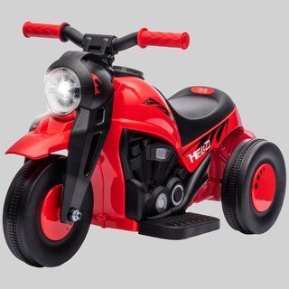 Toddler Electric Motorcycle, 6V Ride-On Bubble Car with LED Headlight, Music, 3-Wheeled Motorbike, 1.9 MPH Speed