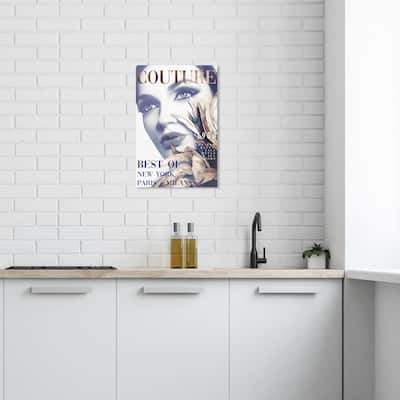 Wynwood Studio Canvas Fashion and Glam Cover Model Couture II Gold and Metallic Gold Modern & Contemporary Wall Art Canvas Print
