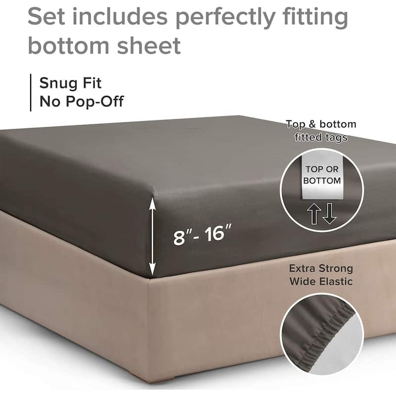 CGK Linens 100% Cotton Deep Pocket 14" - 16" Ultra Soft Fitted Sheet