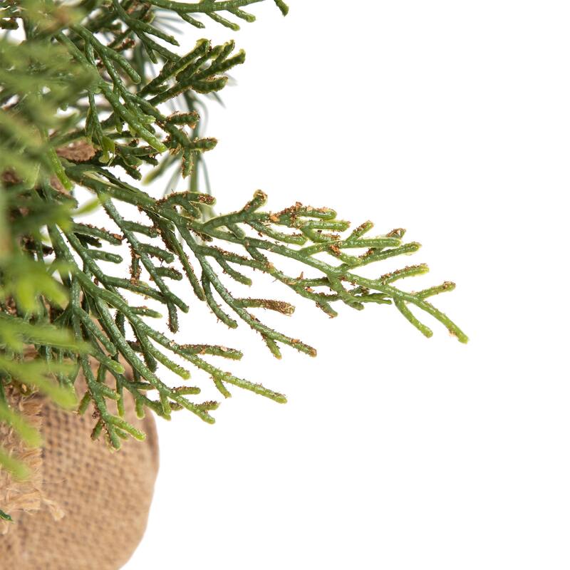 Berries and Pinecones with Burlap Base Artificial Christmas Tree - 20" - Unlit