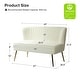 preview thumbnail 75 of 114, HULALA HOME Monica Modern Velvet Curved Tufted Back Loveseat with Metal Tapered Legs