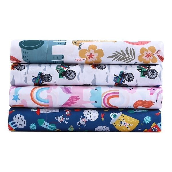 slide 2 of 18, Poppy & Fritz Kids Soft & Cozy Printed Sheet Sets