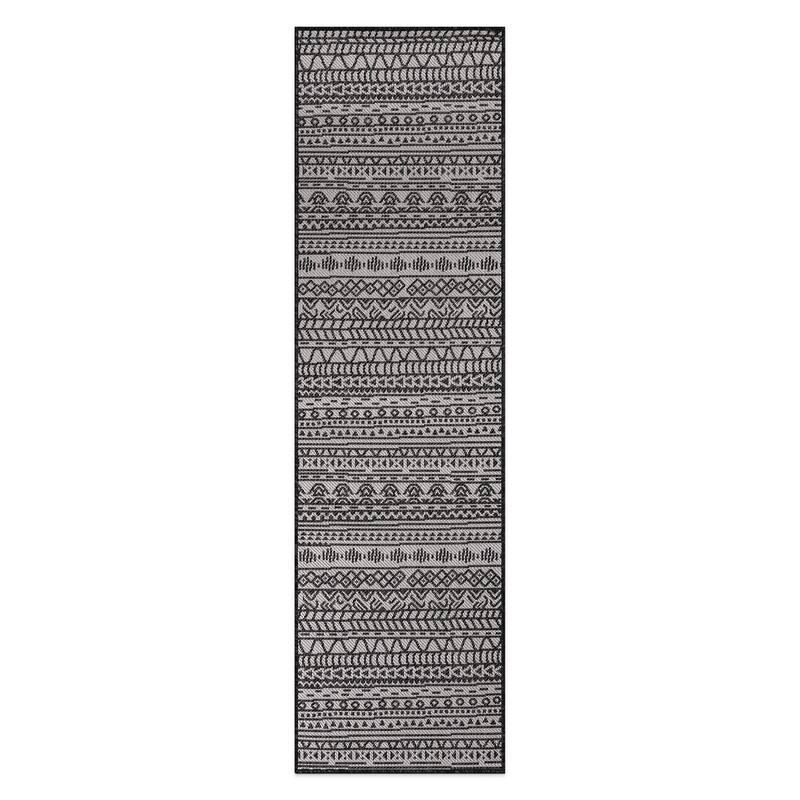 World Rug Gallery Contemporary Geometric Bohemian Textured Flat Weave Indoor/Outdoor Area Rug