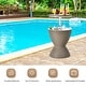 preview thumbnail 18 of 21, Gymax 8-Gal Patio Ice Cooler Bucket Cool Bar Side Table w/ Retractable - 19'' x 22.5''