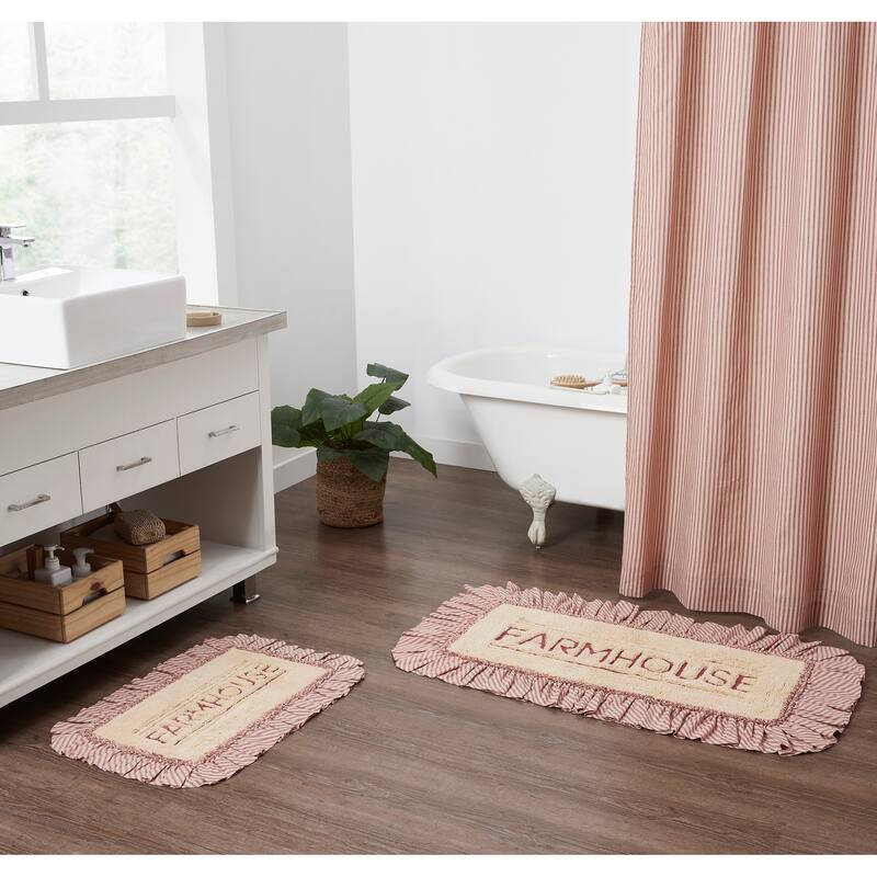Sawyer Mill Red Farmhouse Bathmat 27x48