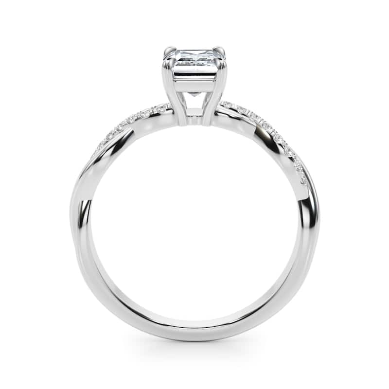 Auriya 14k White Gold Lab Grown Emerald Diamond Engagement Ring 0.50 to 5.00 ct. tw. (F-G VS)