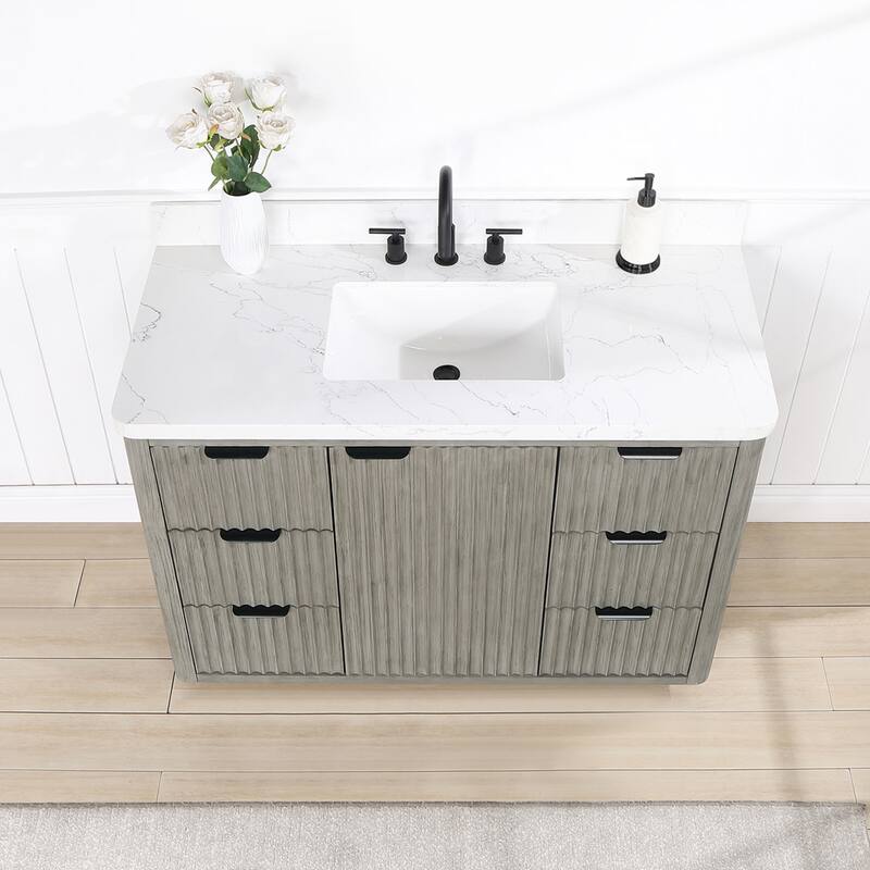 Miseno MV-NM-704148 Cadiz 48" Free Standing Single Basin Vanity Set