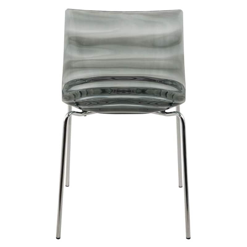 Plastic Dining Side Chair With Chrome Base Set of 4 Astor Series