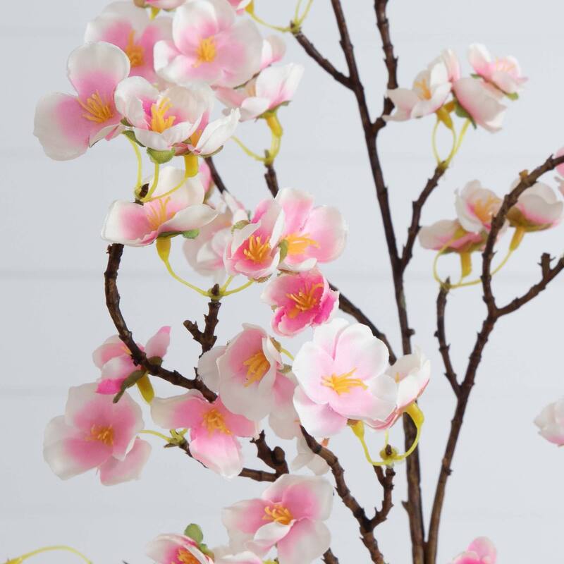 Cherry Blossom Artificial Floral Stem Sprays - 41" - Pink - Set of 3