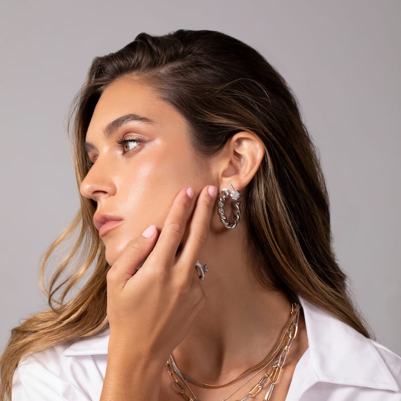 SHYMI Twist Hoop Earrings